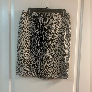 TALBOTS Animal Print Skirt, Size 2P